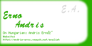 erno andris business card